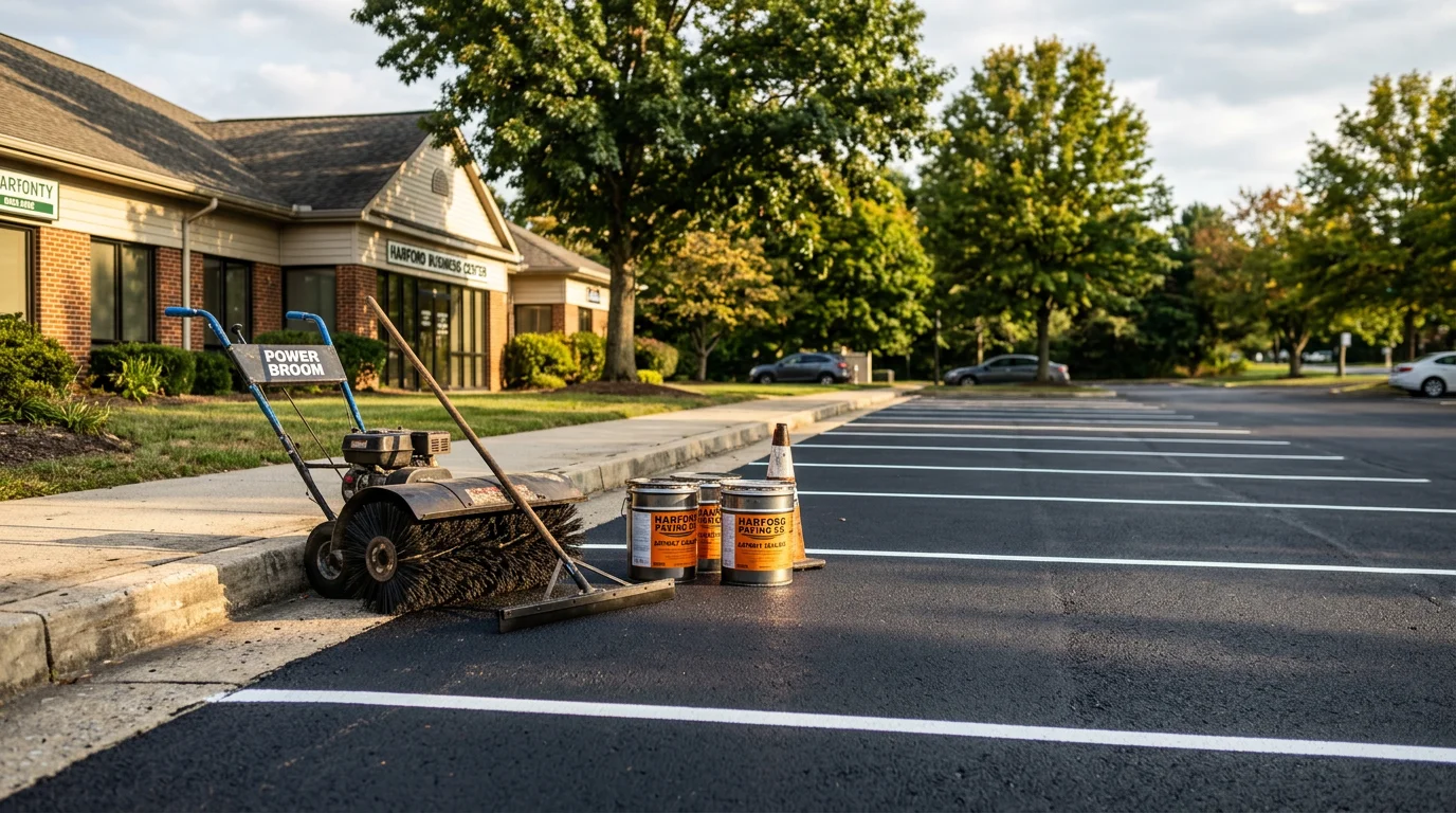 Commercial parking lot maintenance and property care